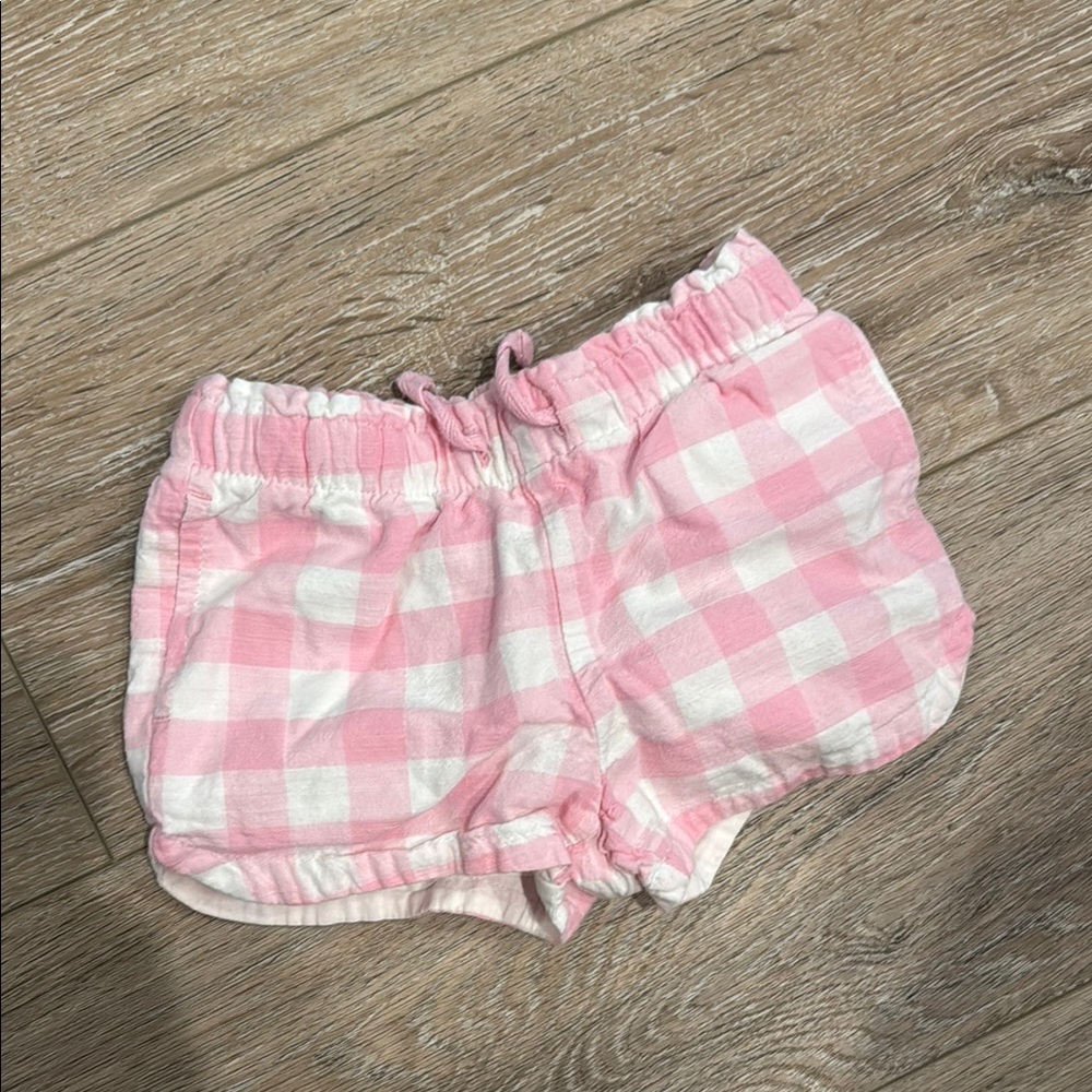 Cat & Jack Pink and White Checkered Kids Shorts